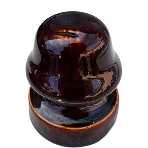 Ceramic Insulator Brown Good vintage condition